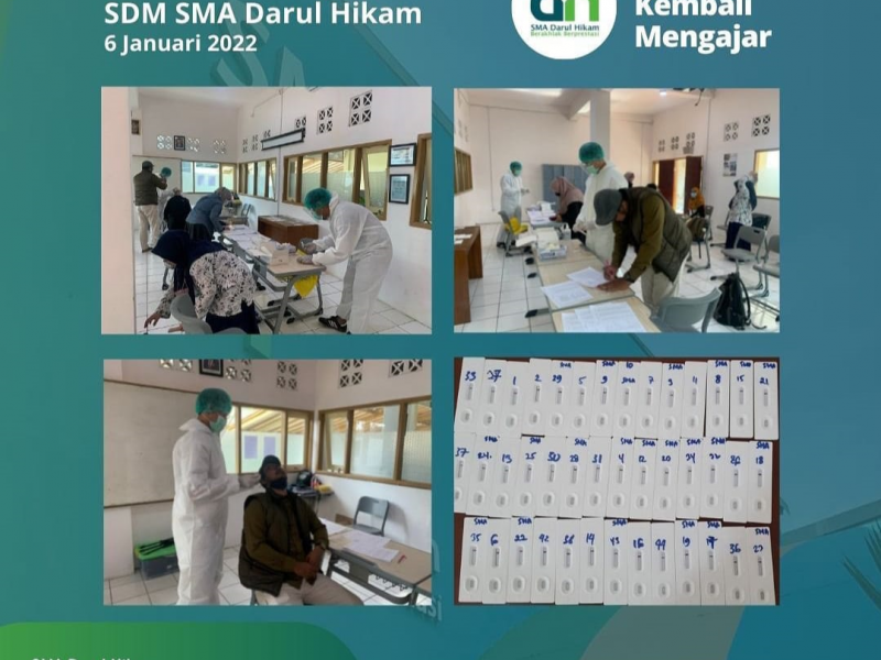 Swab Antigen seluruh SDM SMA Darul Hikam